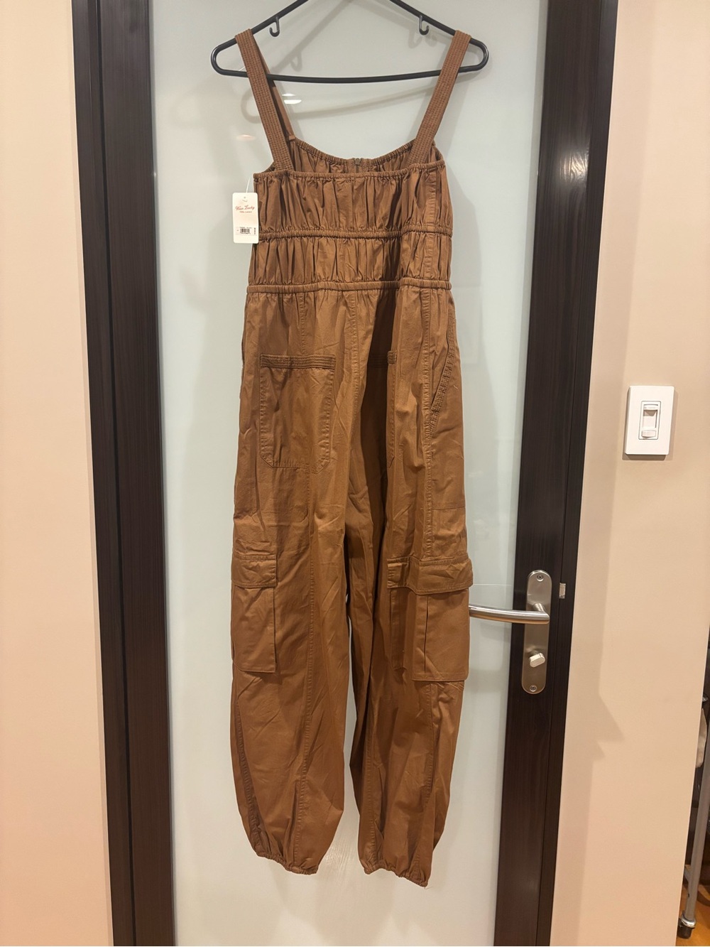 Lucky Brand Brown Cargo-Style Women's Overalls - Picture 2 of 5